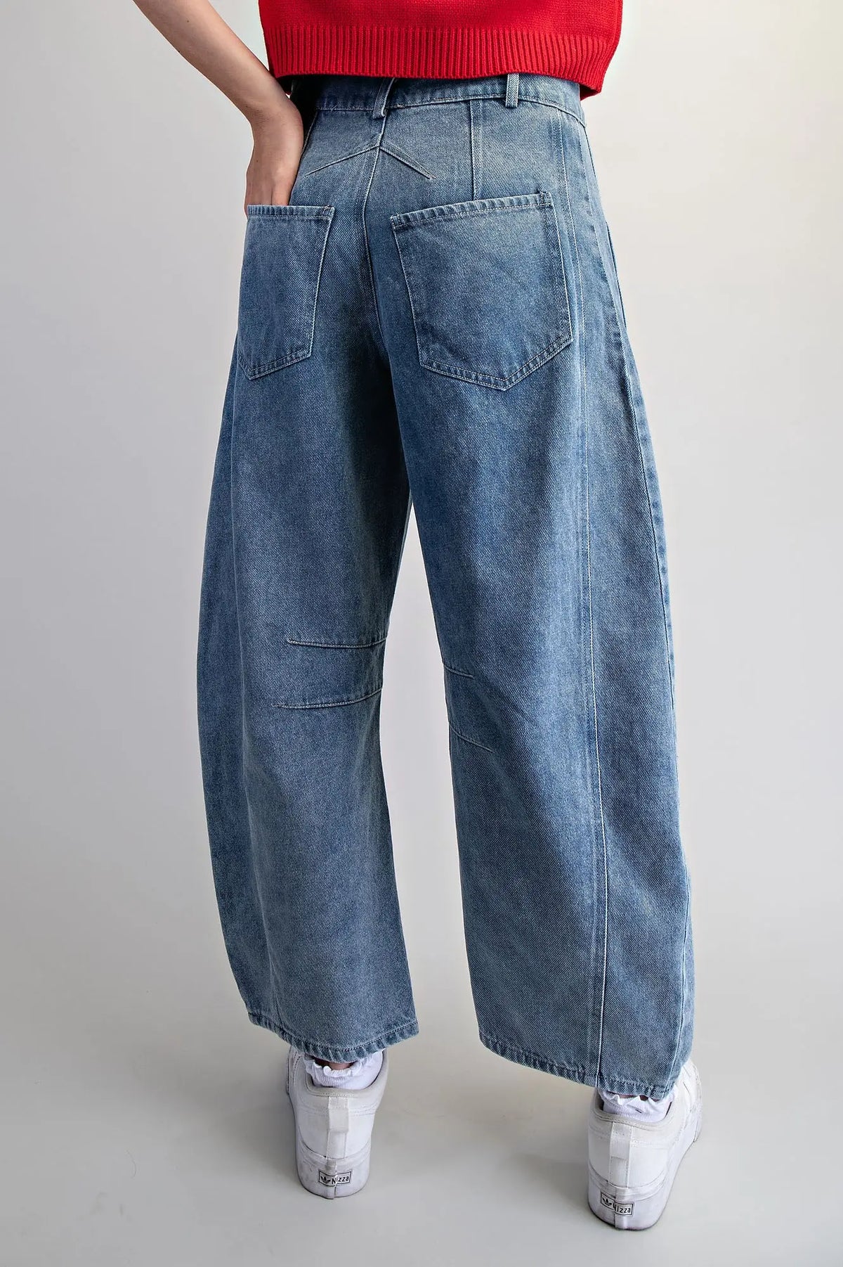 Scarlet Bloom Barrel Jeans