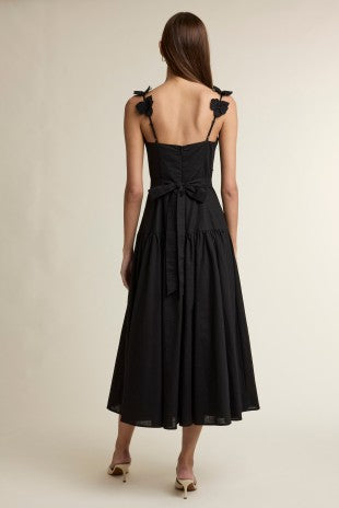 Noir Fleur Midi Dress (Pre-Orden llega a la tienda approx. Julio 19)
