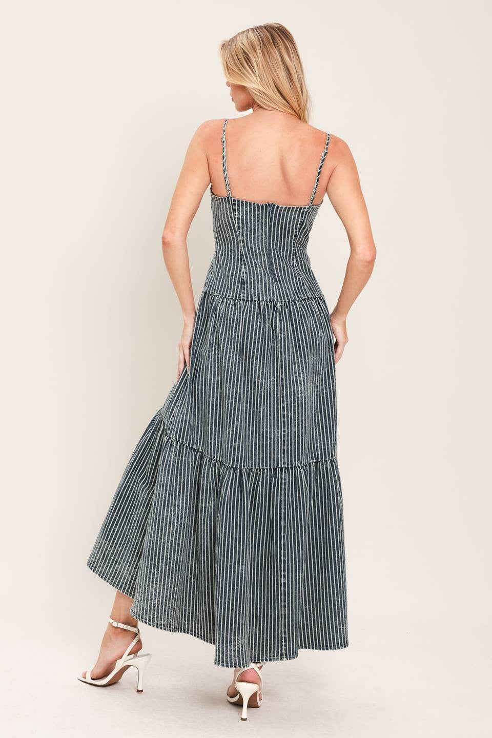 Rayas del Atlántico Denim Dress (Pre-orden
