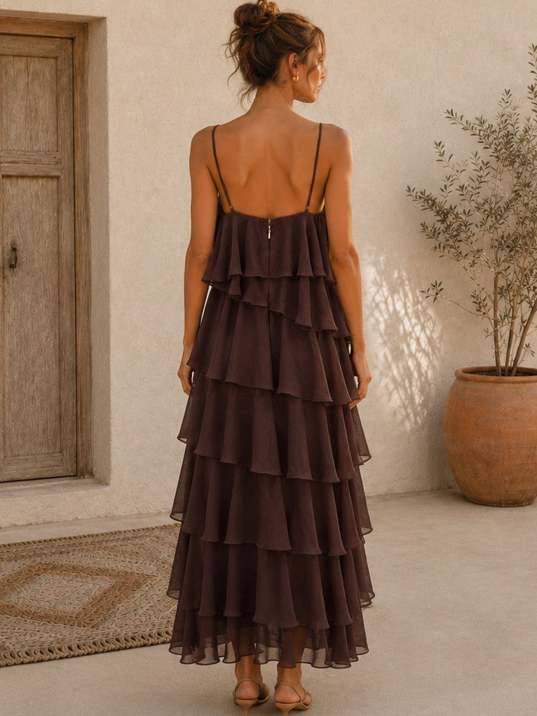 Cascada de Cacao Maxi Dress (Pre-Orden Agosto 17 Approx.)