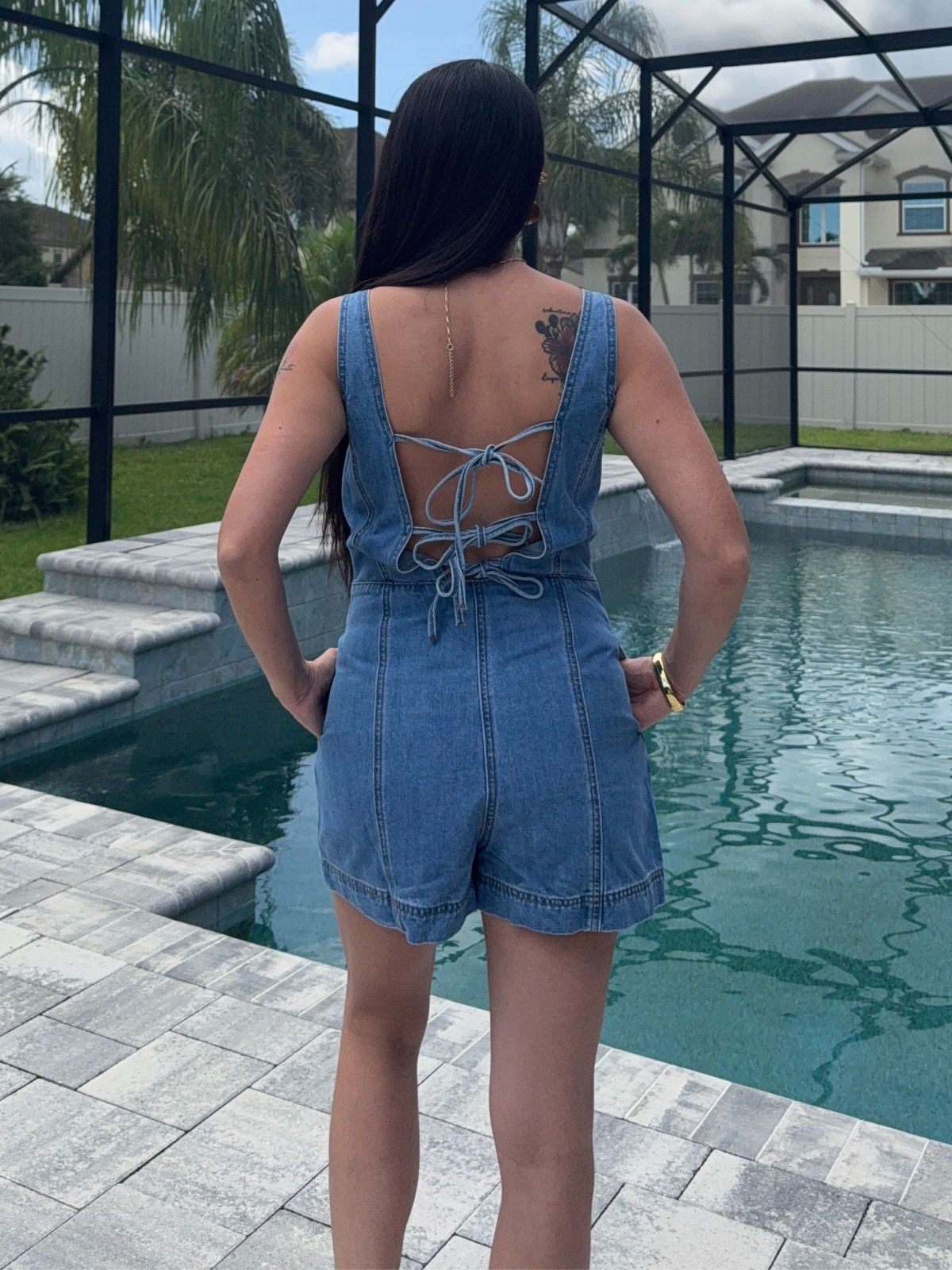 Caribe Denim Romper