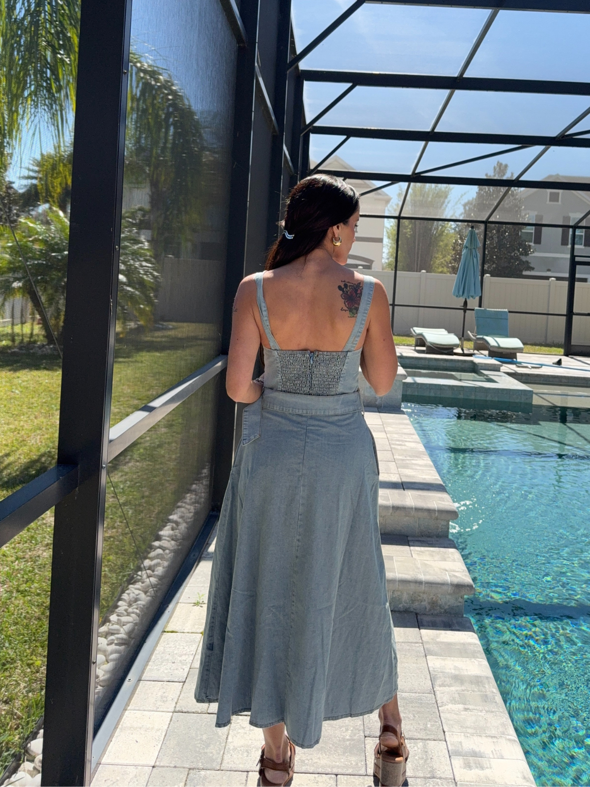 Caribe Azul Denim Dress