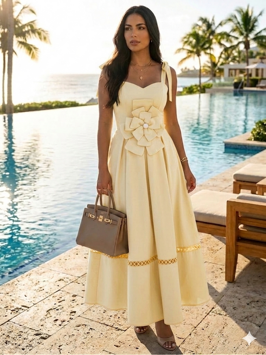 Jardin de Oliva Midi Dress (Pre-Orden Junio 29 Approx.)