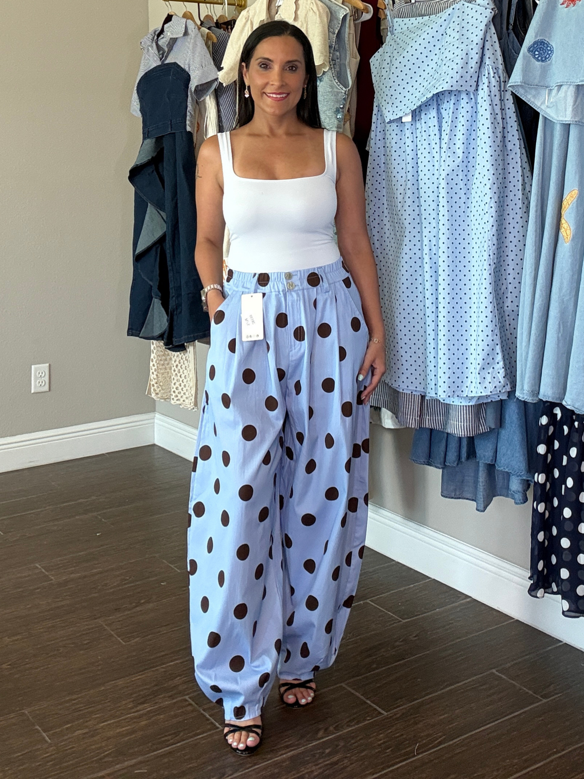 Dolce Pois Barrel Pants
