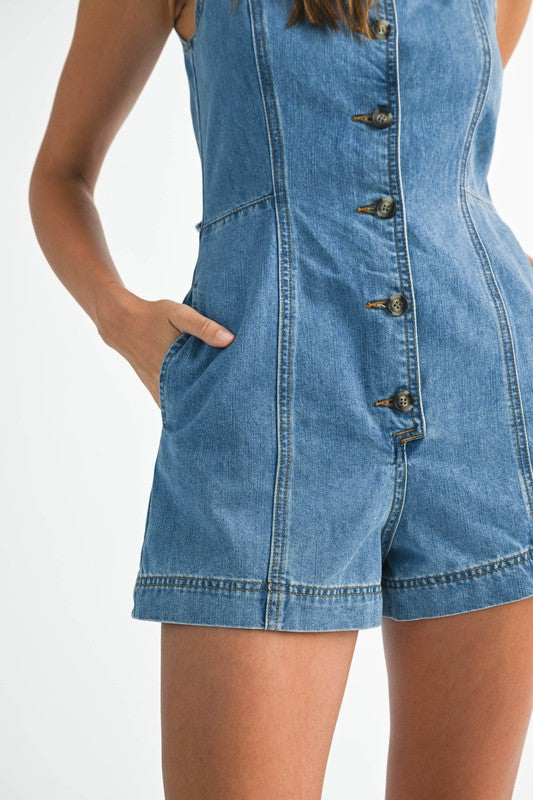 Caribe Denim Romper