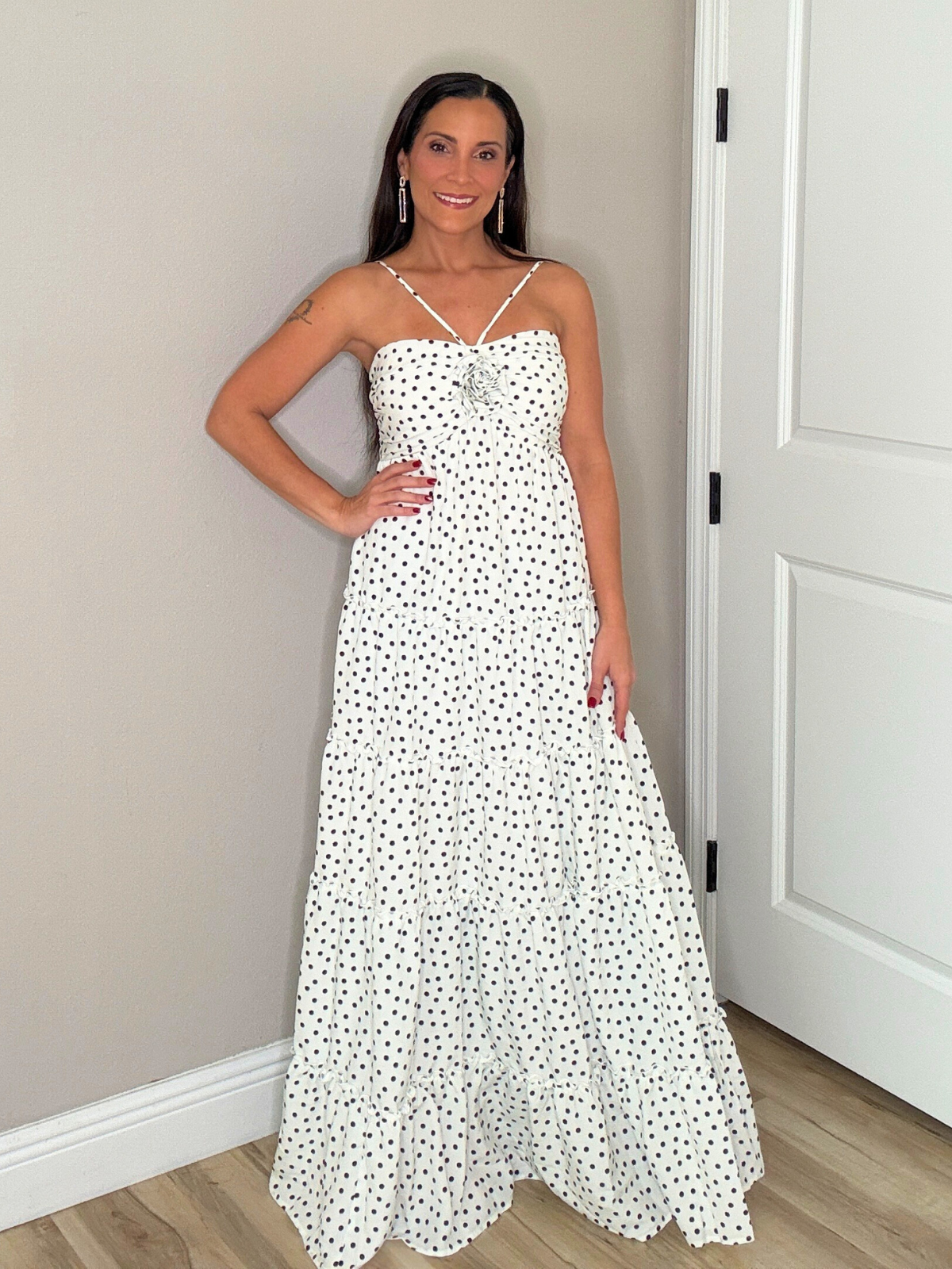Polka Chic Maxi Dress- Only 1 Left!