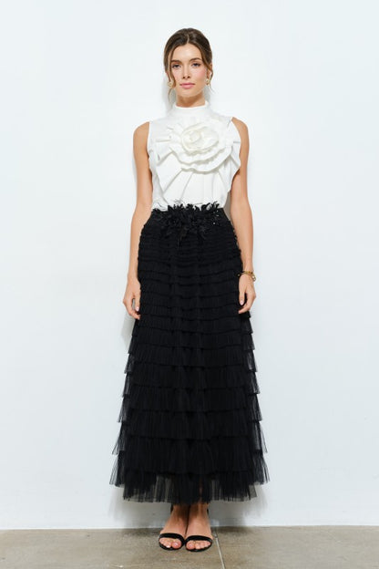 Jardin de Marfil Skirt (Restock Black)- to be shipped Enero 16 approx.)