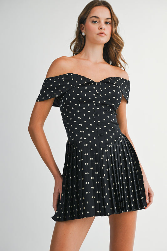 Luna Polka Dot Mini Dress (Pre-Orden Approx. Dec-26)