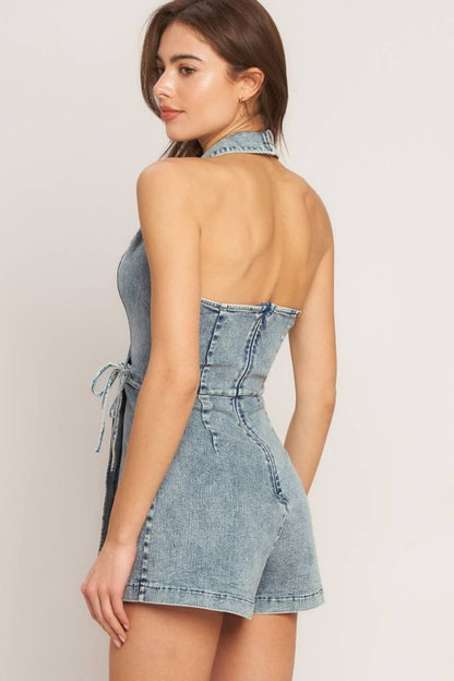Denim Muse Romper