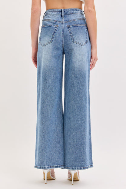 Midnight Blossom Wide Leg Jeans (Pre-orden Octubre 1 Approx.)