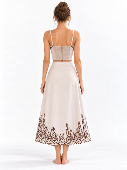 Capri Bloom Embroidered Set (Pre-Orden Septiembre 22 Approx.)