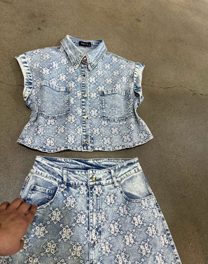 Jardín de Denim Set