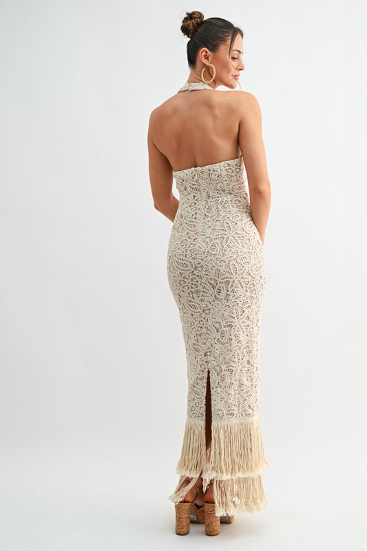 Arena Dorada Crochet Dress