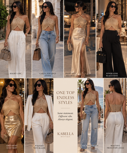 Santorini Shimmer Top (Pre-orden Octubre 10 Approx.)