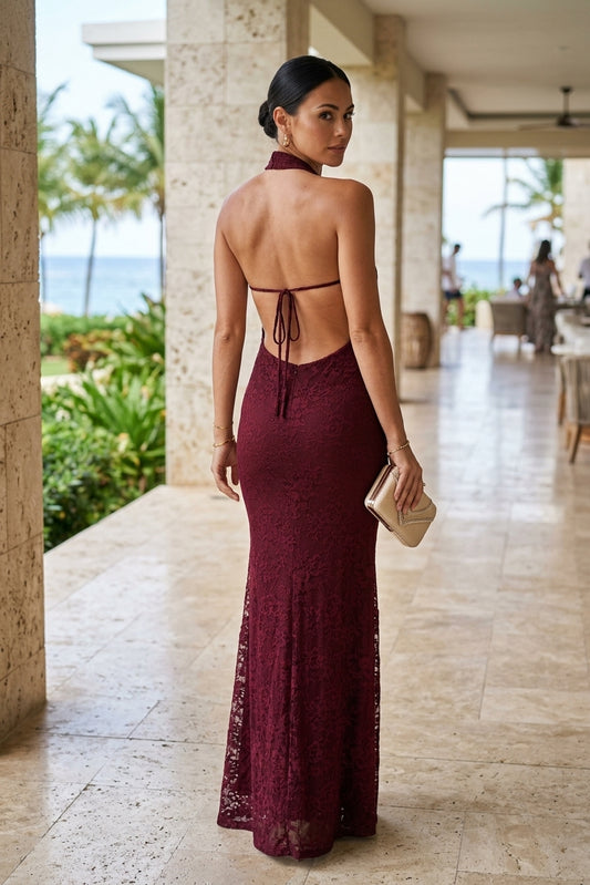 Aurora Bordeaux Dress (llega a tienda en Octubre 16 Approx.)