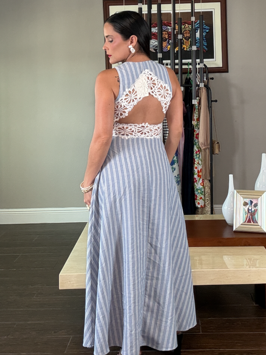 Velo Azul Midi Dress