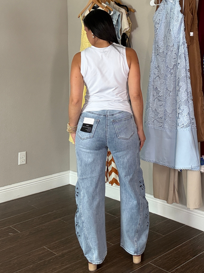 Blossom Barrel Jeans