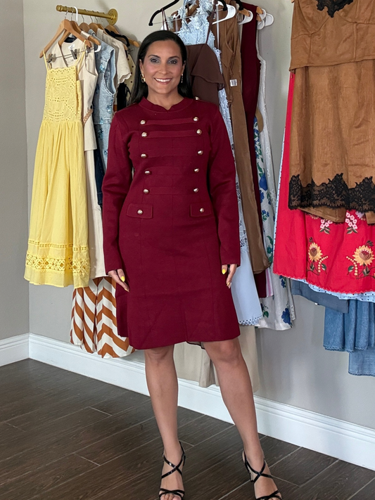 Bordeaux Military Dress (Pre-Orden Agosto 25 Approx.)