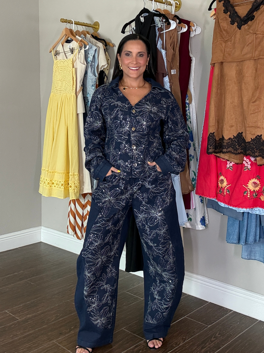 Midnight Constellation Denim Set