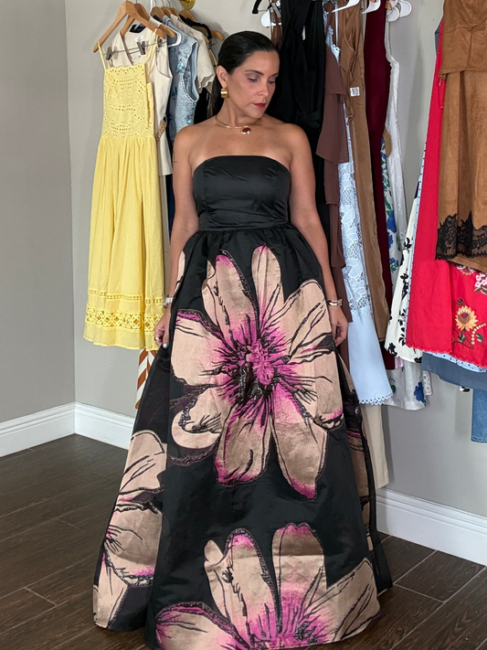 Midnight Bloom Maxi Dress