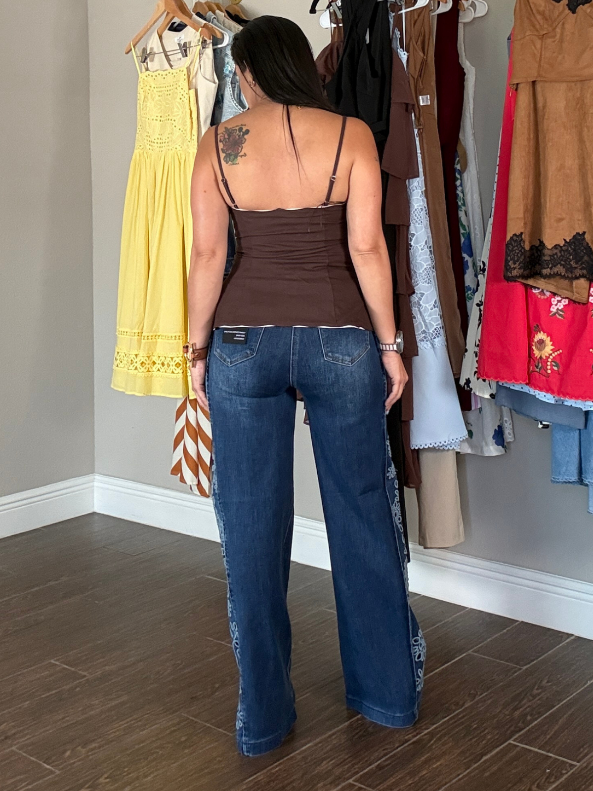 Flora Tummy Control Wide Leg Jeans