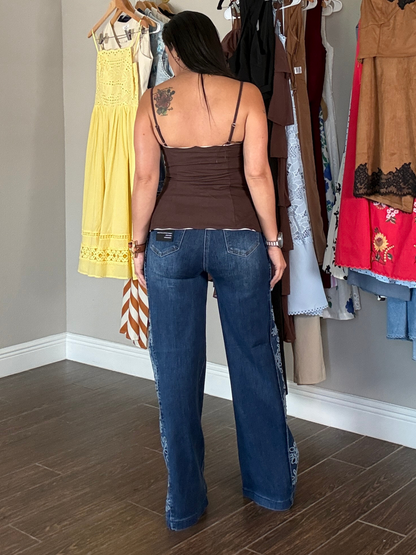 Flora Tummy Control Wide Leg Jeans