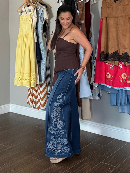 Flora Tummy Control Wide Leg Jeans