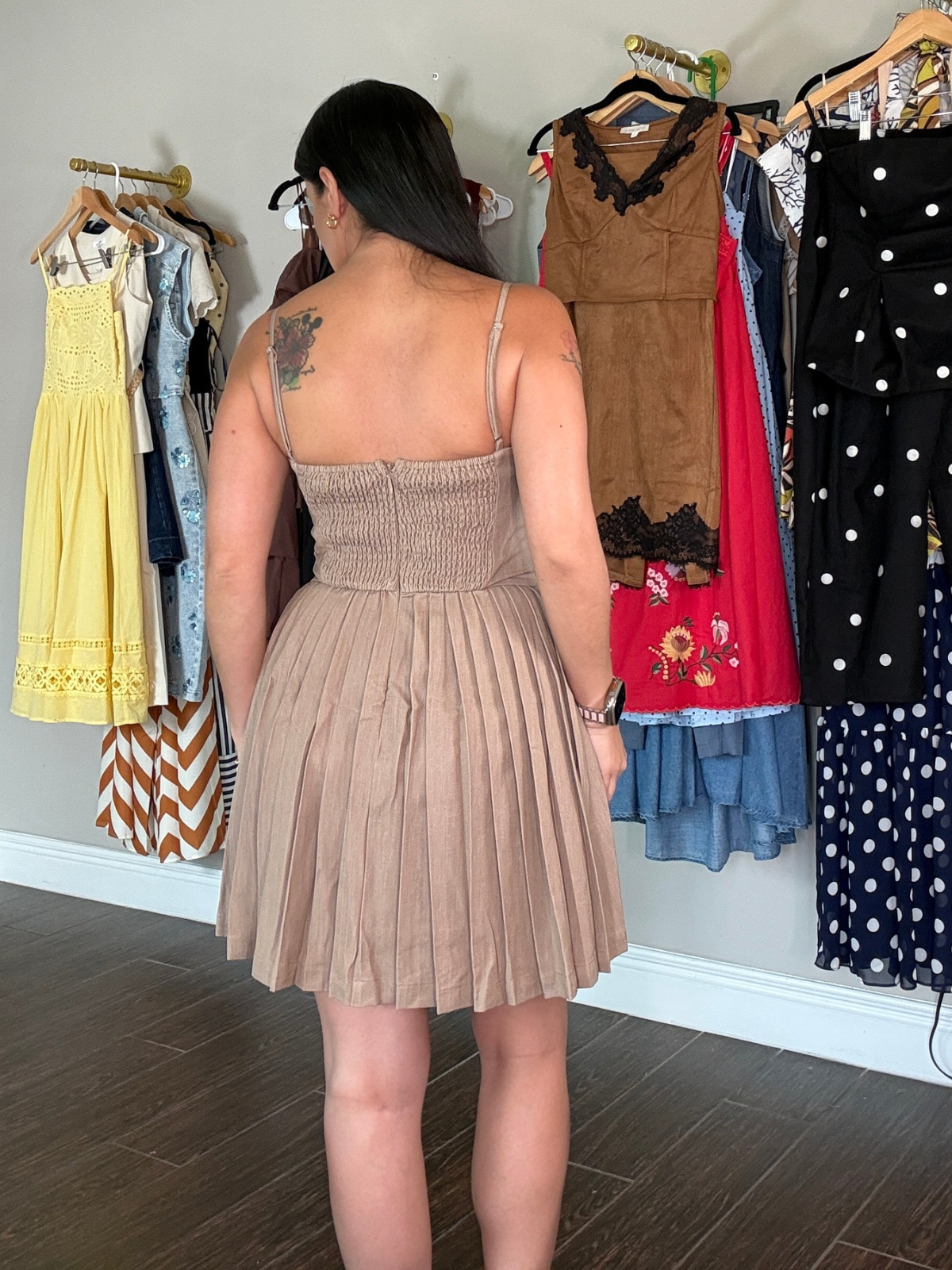 Siena Pleated Mini Dress