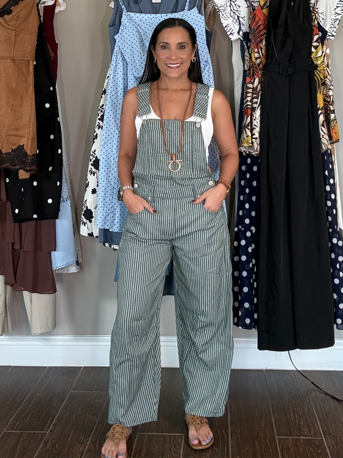 Hudson Stripe Overall