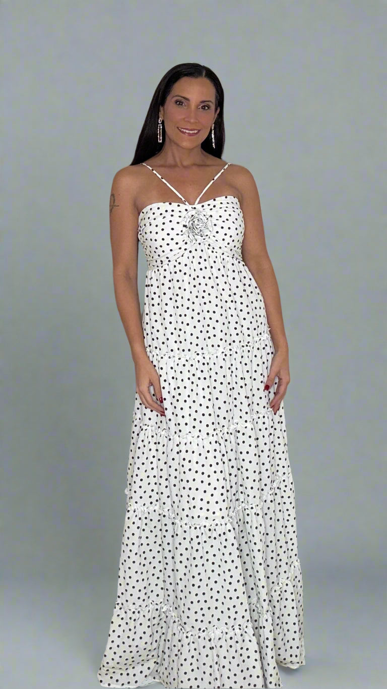 Polka Chic Maxi Dress