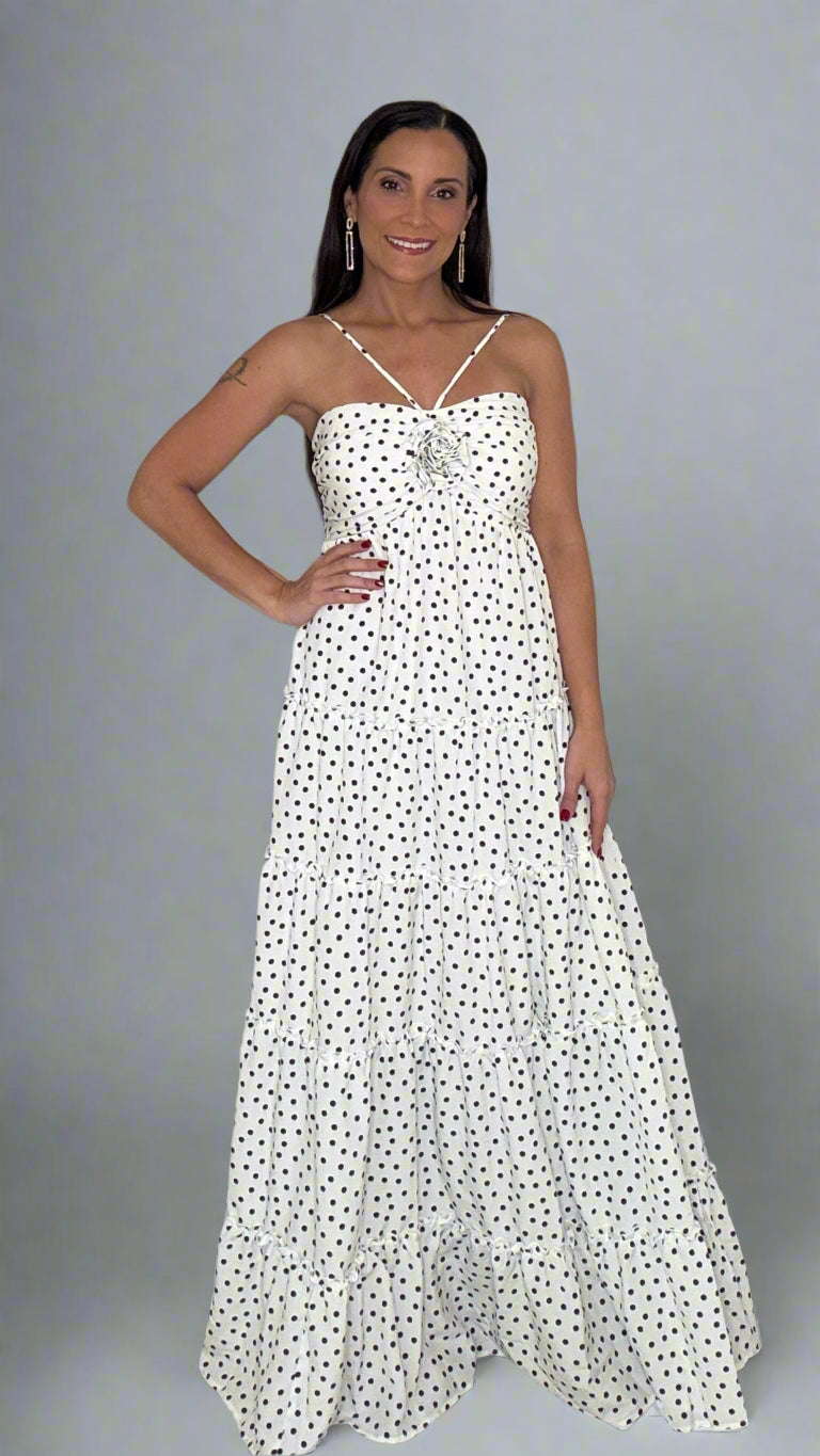 Polka Chic Maxi Dress