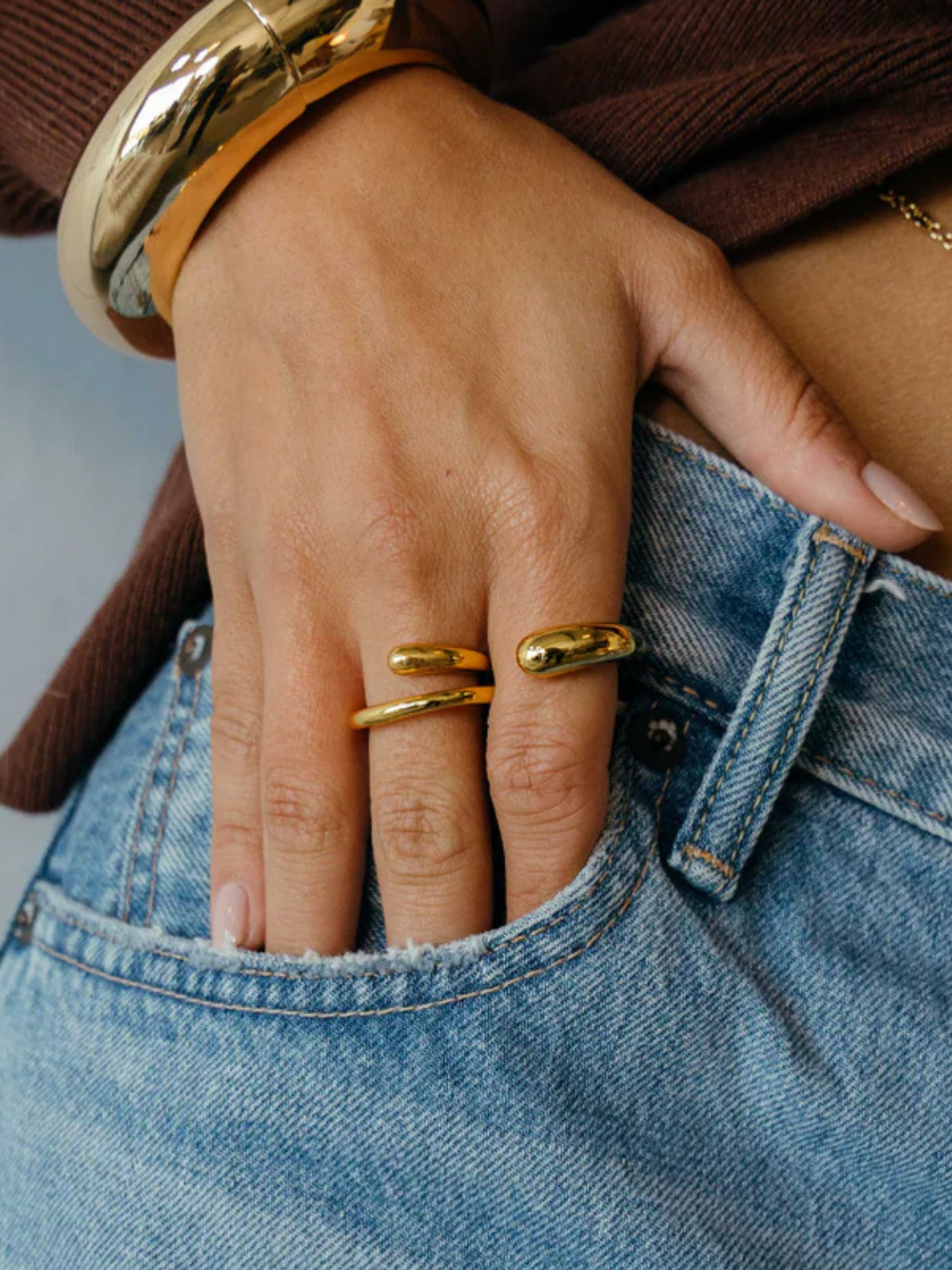 Sol Dorado Double Ring