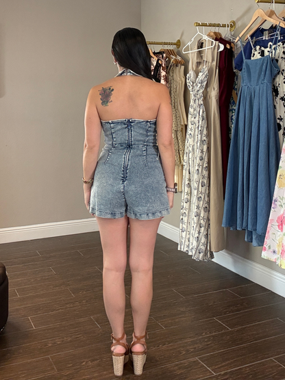 Denim Muse Romper