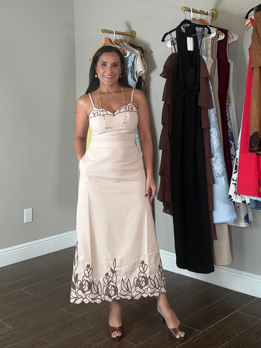 Capri Bloom Embroidered Set