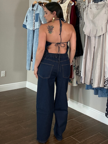 Noches en Santurce Denim Jumpsuit