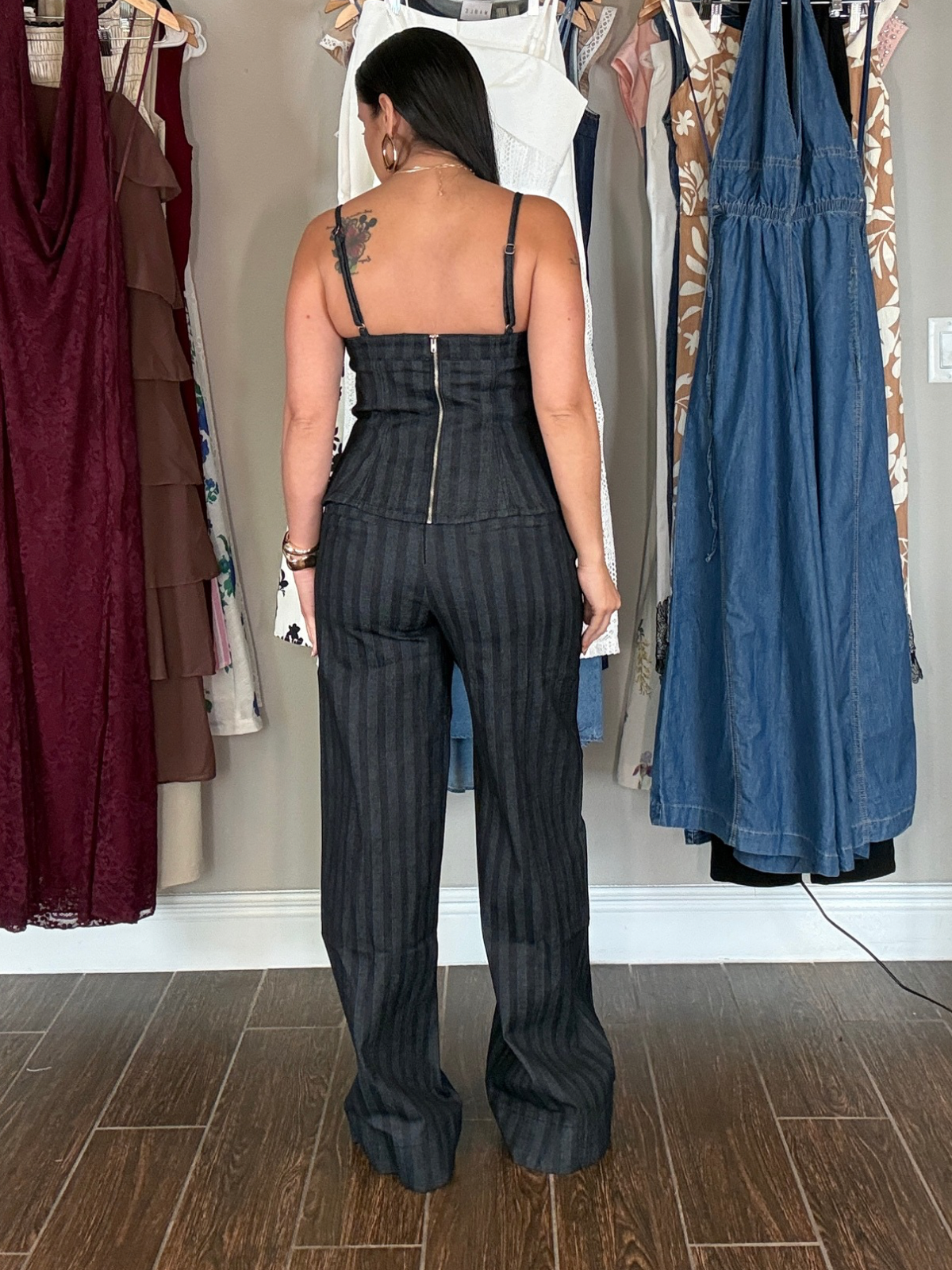Milano Pinstripe Button Set