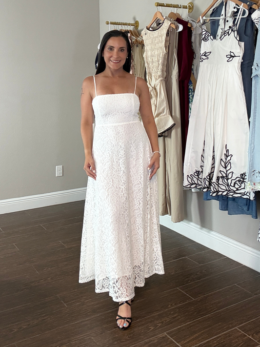 Perla Blanca Midi Dress