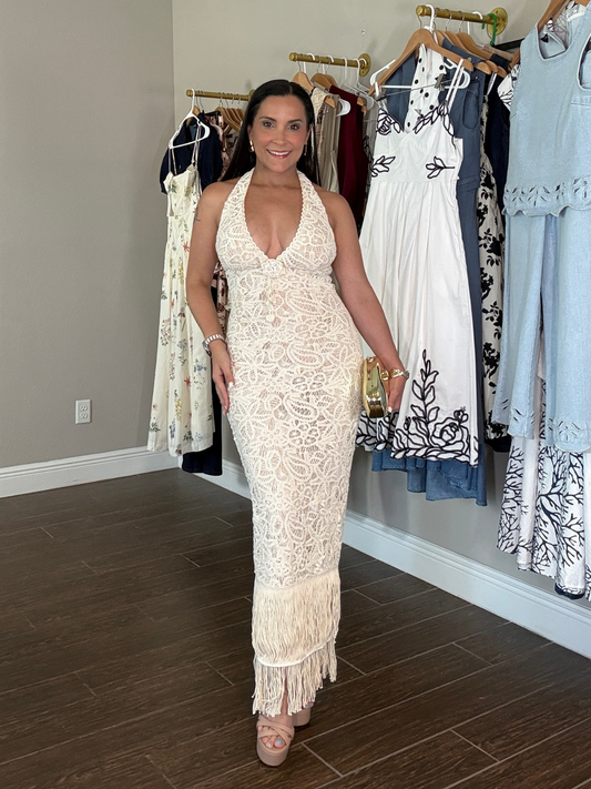 Arena Dorada Crochet Dress