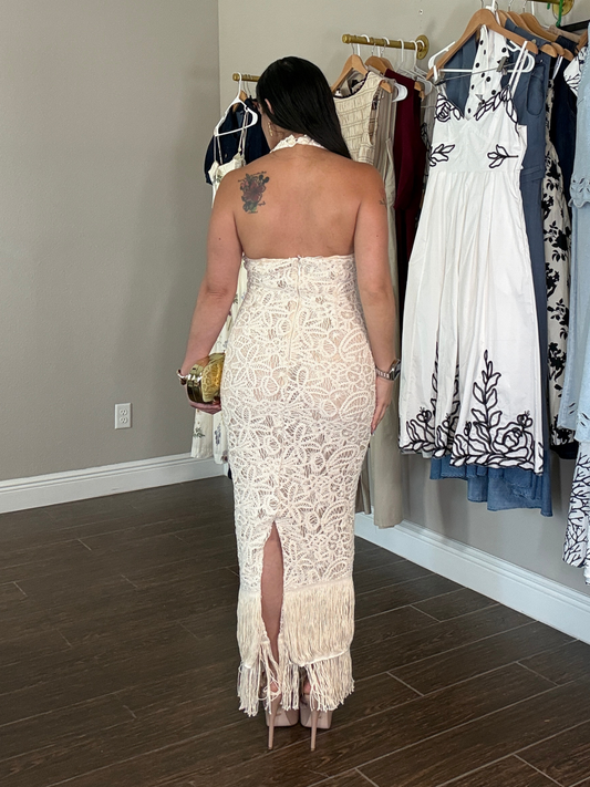 Arena Dorada Crochet Dress