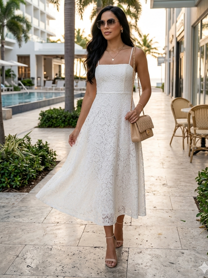 Perla Blanca Midi Dress