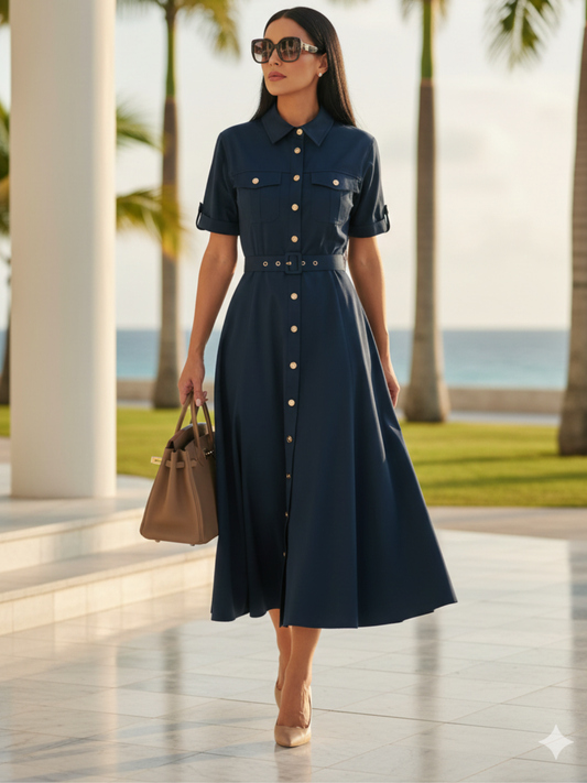 Vestido Victoria Navy (Pre-Orden March 9 Approx.)