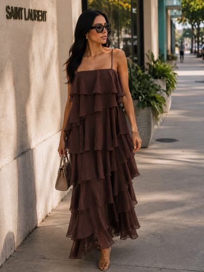 Cascada de Cacao Maxi Dress (Pre-Orden Agosto 17 Approx.)