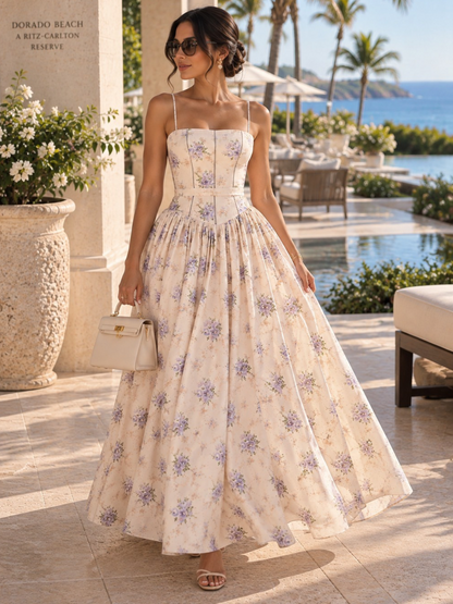 Provence Lavender Corset Maxi Dress (Pre-Orden Septiembre 24 Approx.)