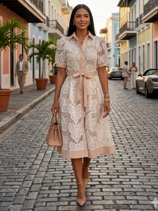 Marfil de Ensueño Midi Dress (Pre-Orden Mayo 22 Approx.)