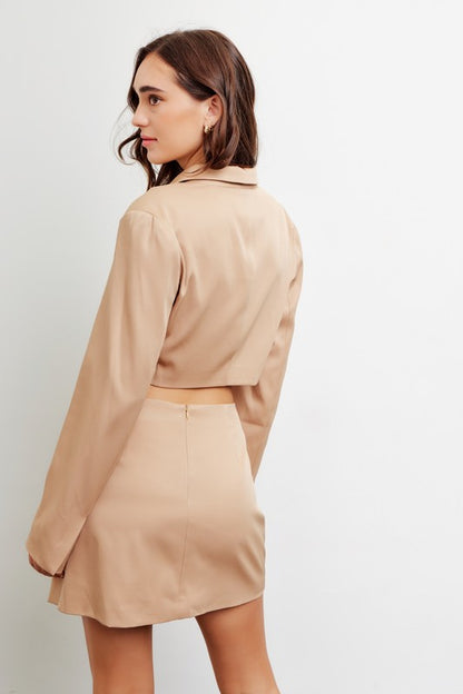 Camel Chic Crop Blazer