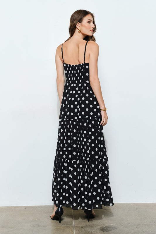 Noches de Luna Polka Dot Maxi Dress (Mayo 8 Approx.)