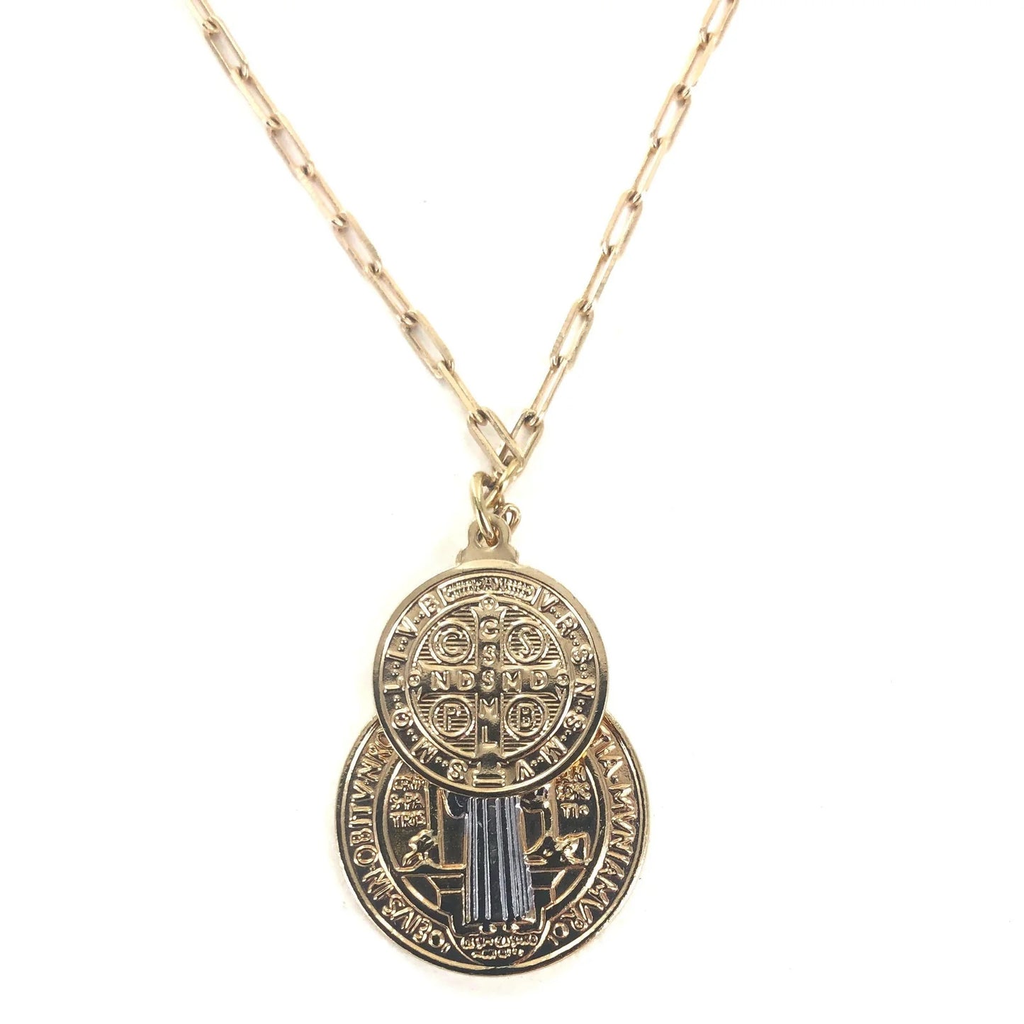 Saint II - St. Benedict Coin Necklace