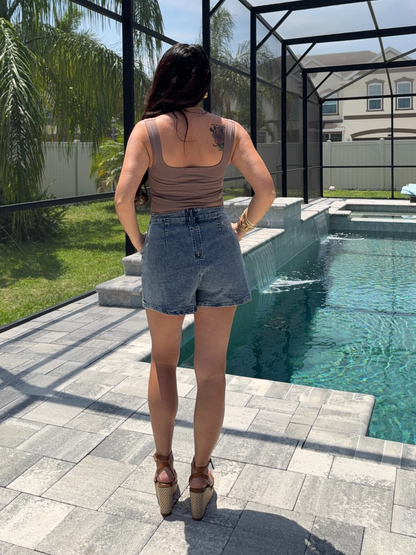 Mar Azul Denim Skort